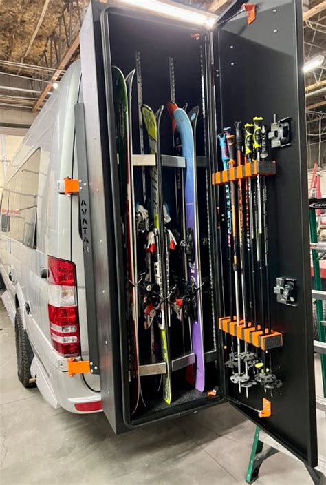 expanded metal ski box|6 pair ski storage box.